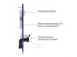Унитаз подвесной с инсталляцией Cersanit Carina S-MZ-CARINA-XL-COn-S-DL-w + 525 040000 + L1 040011