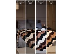 Плед TexRepublic Absolute Зигзаги Фланель 180x200 / 64222 (бежевый)