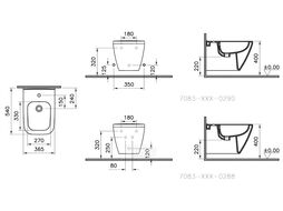 Биде подвесное Vitra Integra Square 7083B003-0288