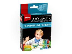 Набор для детского творчества - Химические опыты. Полимерные червяки желтый и зеленый LORI Оп-002