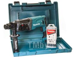 Перфоратор MAKITA HR 2470 X15 в чем. (780 Вт, 2.7 Дж, 3 реж., патрон SDS-plus, вес 2.6 кг)