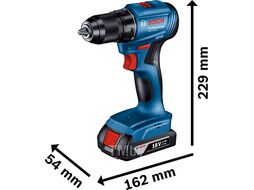 Аккум. дрель-шуруповерт BOSCH GSR 185-LI в чем. (18.0 В, 1 акк., 2.0 А/ч Li-Ion, 2 скор., 50 Нм, шурупы до 10 мм)