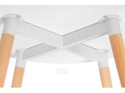 Обеденный стол Mio Tesoro ST-025 (80x74, белый/дерево)