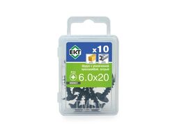 Шуруп с увеличенной прессшайбой, 6x20 острый, фосфат, (10шт) EKT B009831