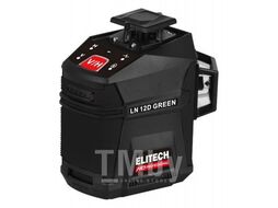 Нивелир лазерный LN 12D GREEN (HD / Зеленый / 25 м / 3 луча 360 / Li-Ion / Кейс) ELITECH 204736