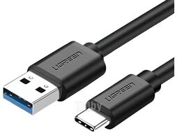 Кабель UGREEN US184-20884 USB 3.0 A Male to Type C Male Cable Nickel Plating 2m Black
