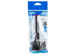 Ручка шарик. на подставке "Daily" пласт., синий, стерж. синий Deli E6791