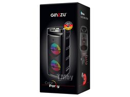 Колонки GM-240 GINZZU переносная Midi система, BT 5.0/USB/TF/FM/W.MIC/ДУ ДИНАМИКИ: НЧ/СЧ/ВЧ - 2 х 10 дюймов. TWS