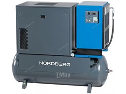 Компрессор винтовой, 15кВт, 10Бар, 2250 л/мин, ресивер 500л, осушитель NORDBERG NCS500/2250-10D