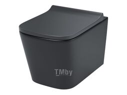 Унитаз подвес. безобод. сиденье ультратонкое Duroplast Soft-close, easyfix, черный мат Bild Iddis BILR2BMi25