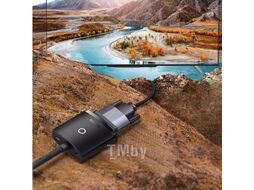 Переходник Baseus WKQX010101 Lite Series Adapter HDMI to VGA (порт 3.5mm Aux + порт питания Micro USB) Black