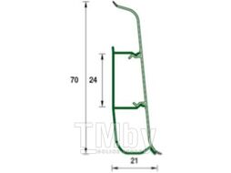 Плинтус Ideal Деконика 255 70мм (2.2м, ясень бьянко)