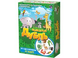 Настольная игра Нескучные игры Дубль. Животные / 8462