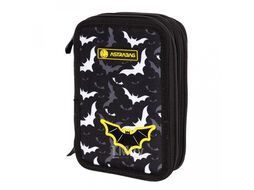 Пенал на 3 отд."Night bats1" с наполнением, черный Astra 503022018