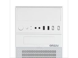 Корпус D290 GINZZU White, MiniTower, 2*USB2, окно на боковой стенке (акрил), белый (max CPU COOL 148мм, max GPU 320мм)