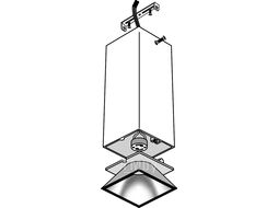 Светильник светодиодный накладной 50 Вт PDL-S 14074 GU10 BL/WH, IP20, 230В JAZZWAY