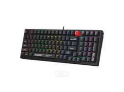 Клавиатура A4Tech Bloody S98 BLACK (механическая, Bloody BLMS Red, ход линейный, пластик, USB, черный/красный)