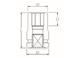 Набор ударных головок глубоких 1" 14 пр. 22-60 мм GARWIN PRO 626557-1