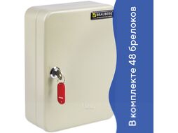 Ключница металлическая Brauberg 290338 (25x18x8, серый)