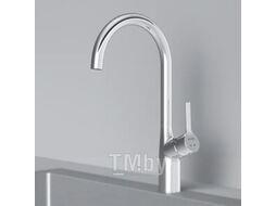 Мойка кухонная со смесителем Saniteco 6550-L + Spike F9S07000 (хром, с сифоном, дозатором и коландером)