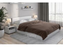 Двуспальная кровать NN мебель Токио 160x200 (белый текстурный)