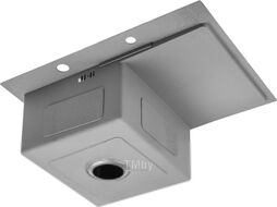 Мойка кухонная со смесителем Saniteco 6550-L + Spike F9S07011 (сатин, с сифоном, дозатором и коландером)