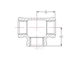 Тройник 1" оцинкованн., AV engineering AVEC420000001