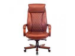 Кресло руководителя Бюрократ T-9924WALNUT черный кожа крестов. металл/дерево