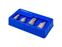 Набор адаптеров 4пр (3/8"(F)x1/2"(M), 1/2"(F)x3/8"(M), 1/2"(F)x3/4"(M), 3/4"(F)x1/2"(M)), в ложементе Forsage F-4048