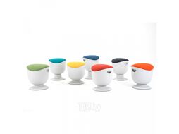 Стул для активного сидения Tulip,пластик белый, ткань зеленая Chair Meister TULIP STOOL 100/green D42