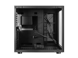 Корпус V500 GINZZU стеклянный куб (MidiTower Micro-ATX/Mini-ITX) 2*USB2.0, 1*USB3.0, черный