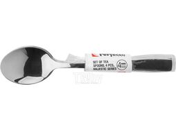 Набор ложек чайных, 4 шт., глянцевый, серия Majestic, PERFECTO LINEA 21-400400P