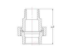 Американка под плоск. прокладку 1" вн.-нар. оцинкованн., AV engineering AVEC550000001