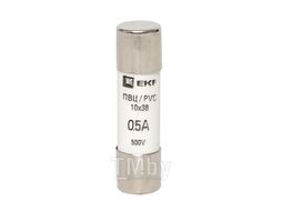 Плавкая вставка цилиндрическая ПВЦ (10х38) 0,5А EKF PROxima pvc-10x38-0,5