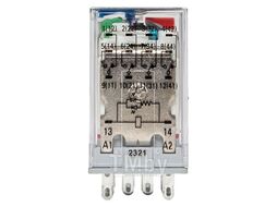 Реле промежуточное с кнопкой и мех. Индикацией RPAt 22/4 5A 220В DC EKF AVERES rpat-22-4-220DC