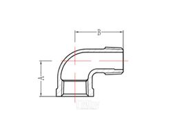 Колено 1" вн.-нар. оцинкованн., AV engineering AVEC410000001