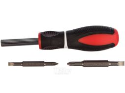 Отвертка комбинированная, 4 пред., SL5,0 / PH1, SL6,0 / PH2, CrV, 3к рукоятка Matrix 13381