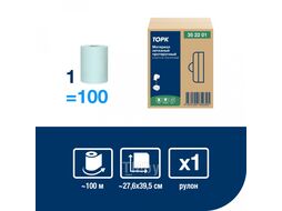 Материал нетканый Advanced, 1-сл., 100м, бирюзовый Tork 352201