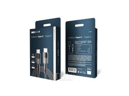 Кабель Type-C – Type-C, 5A, 100Вт, 2м, в черной нейлоновой оплетке REXANT 18-7073