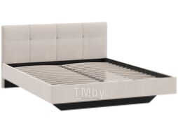 Двуспальная кровать ТриЯ Элис тип 1 с мягкой обивкой 160x200 (велюр бежевый)