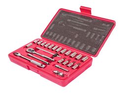 Набор головок торцевых 6-гранных и насадок 1/4" 5/32"-1/2", T20-T40 (в кейсе) 23 предмета JTC JTC-H223S