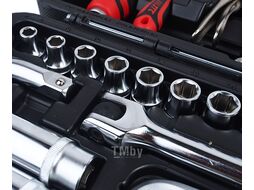 Набор инструментов 1/4" & 1/2" 6-гранный (в кейсе) 156 предметов JTC JTC-H156C-B72