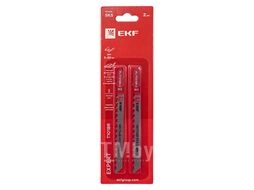 Пилки для электролобзика обратные T101BR (чистовой рез по ДВП)(SK5)(2 шт) EKF Expert pl-t101br-2