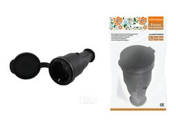 Разъем с заглушкой каучук 2Р+РЕ 16А 250В IP44 серии "Народная" SQ0612-0035