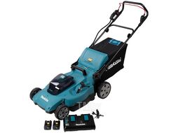 Газонокосилка аккумуляторная MAKITA DLM538CT2 (18.0 В, 2 акк., 5.0 А/ч, Li-Ion, шир. 500 мм, выс. 20-100 мм, пластм. корпус, травосборник 70)