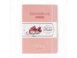 Скетчбук для графики и маркеров "Bristol Touch" A5, 180 г/м2, 50 л., малиновый, сшивка Малевичъ 401432