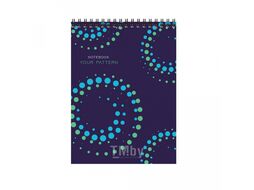 Блокнот А5 148*200 мм, 40 л., в клетку "Your pattern" спираль сверху, обл. карт., ассорти BG Б5гр40 12146