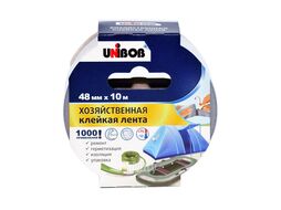Хозяйственная клейкая лента 48мм х 10м, серая Unibob 44264
