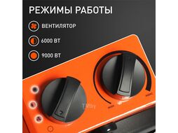 Тепловентилятор электрический PT-R 9, 380В, терморегулятор, нерж.ТЭН, кабель питания без вилки Patriot 633307275