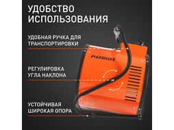 Тепловентилятор электрический PT-R 9, 380В, терморегулятор, нерж.ТЭН, кабель питания без вилки Patriot 633307275